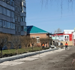 В сквере на Серебрянке идет первый этап работ по благоустройству.